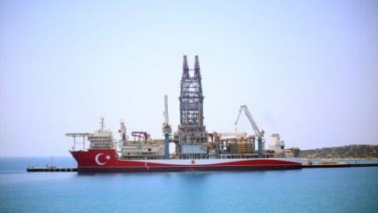Türkiye'nin yeni sondaj gemisi Abdülhamid Han'da hazırlıklar sürüyor