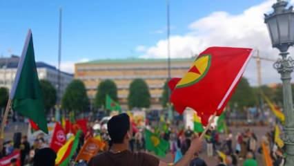 İsveç'te PKK yürüyüşü: Teröristbaşı Öcalan posterleriyle yürüdüler