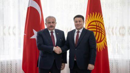 Kırgızistan Meclis Başkanı Mamitov, TBMM Başkanı Şentop'la görüştü