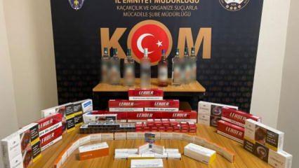 Rize'de sigara ve içki kaçakçılığı operasyonu: 6 gözaltı