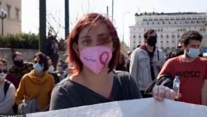 ABD'de  kürtajla ilgili alınan karar Yunanistan'da protesto edildi