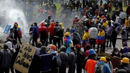 Protestoların sürdüğü Ekvador'da benzin fiyatları düşürüldü