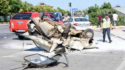Antalya'da feci kaza: 1 ölü, 3 yaralı