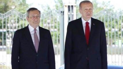 Erdoğan Draghi'yi resmi törenle karşıladı