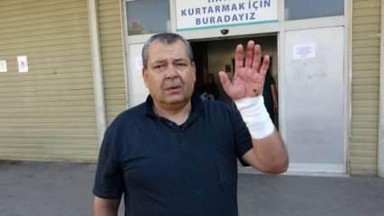 Gaziantep'te acemi kasaplar soluğu hastanede aldı   