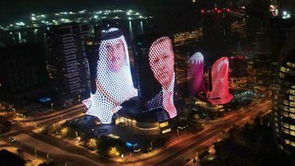 15 Temmuz'un 6. yılında Katar ve Türk bayraklarıyla aydınlatıldı