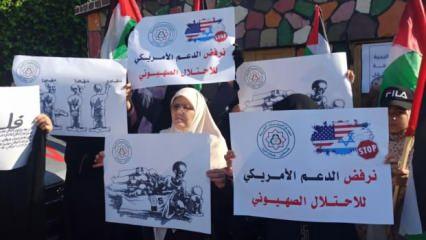 Biden'ın Filistin ziyareti Gazze’de protesto edildi