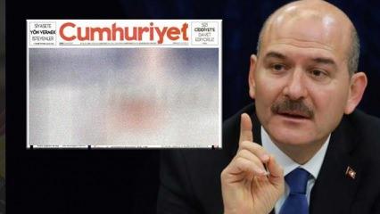 Bakan Soylu'dan Cumhuriyet Gazetesi'ne tepki: Zavallılar