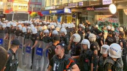 Kadıköy’de izinsiz yürüyüş yapmak isteyen gruba müdahale edildi