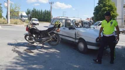 Kıbrıs gazisi, 1 gün önce çalınan motosikletine otomobille çarptı