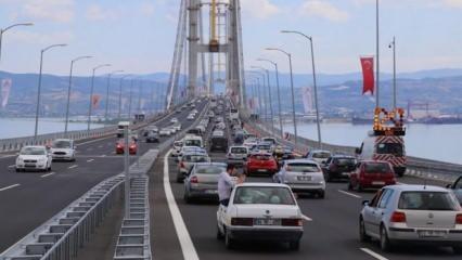 Osmangazi Köprüsü’nden 14 günde 757 bin araç geçti