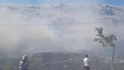 Pamukkale’de örtü yangını paniğe neden oldu