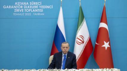 Cumhurbaşkanı Erdoğan'dan Tahran'daki üçlü zirve sonrası açıklama: Tüm yükü biz alamayız