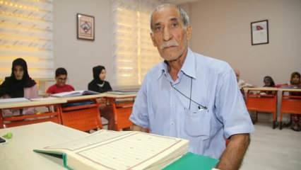 Kur'an kursunun 77 yaşındaki 'öğrenci dedesi'