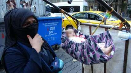 Taksim'de dilenci kadın basın mensubunu tehdit etti! 