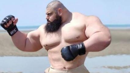 İranlı Hulk boks maçında 30 saniye dayanabildi! Alay konusu oldu!