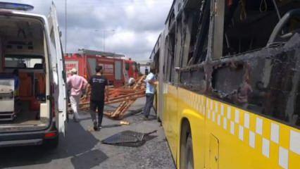 Arnavutköy'de demir yüklü kamyon İETT otobüsünü biçti: 5 yaralı