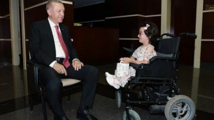 Başkan Erdoğan'la görüşen cam kemik hastası Hira'nın hayali gerçek oldu