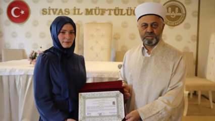 Fransız genç kız, Sivas'ta İslam'la müşerref oldu