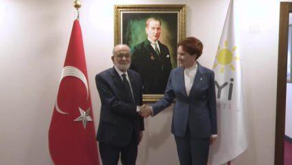 Meral Akşener, Saadet Partisi Genel Başkanı Karamollaoğlu görüştü