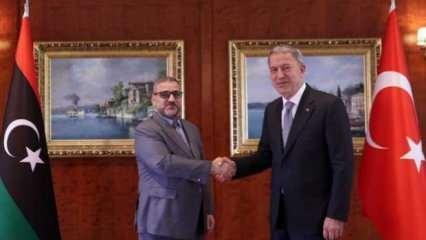Bakan Akar, Libya Yüksek Devlet Konseyi Başkanı Halid Ammar el-Mişri ile görüştü