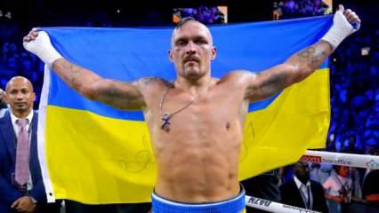 Ukraynalı boksör Usyk, İngiliz rakibini yere serdi!