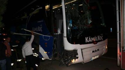 Afyon'da otobüs kazası! 30 yolcu vardı