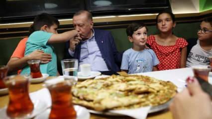 Başkan Erdoğan pastanede vatandaşlarla sohbet etti