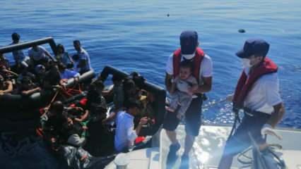 Marmaris ve Datça açıklarında 44 düzensiz göçmen kurtarıldı