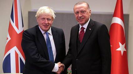 Cumhurbaşkanı Erdoğan, Johnson'la görüştü
