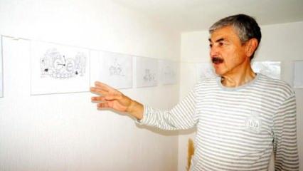 Manisalı karikatürist 13. sergisini kendi köyünde açtı