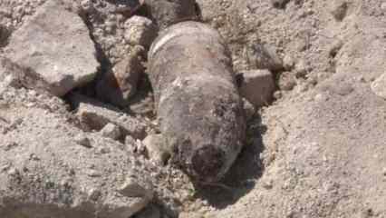 Edirne'deki kazıda patlamamış top mermisi bulundu