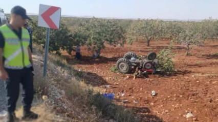 Gaziantep traktör tarlaya uçtu: 1 ölü 4 yaralı