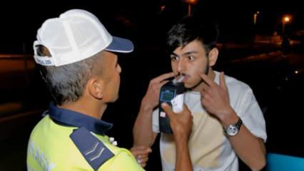 Aksaray'da polisin alkollü sürücü ile imtihanı: Yanaklarını gösterip 'dudaklarım' dedi