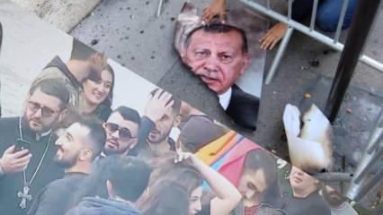 Ermenilerden çirkin provokasyon: Erdoğan ve Aliyev'in fotoğraflarını yaktılar