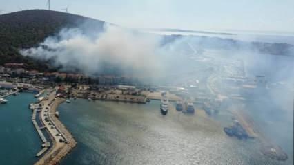 İzmir'de yerleşim yerine yakın bölgede yangın