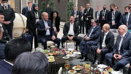 Başkan Erdoğan liderlerle bir araya geldi! Güne damga vuran kare!