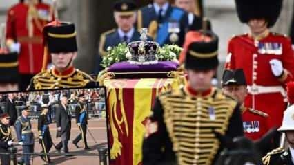 2.Elizabeth'in tabutu Buckingham Sarayı'ndan ayrıldı! İşte  cenazesinin sembolleri