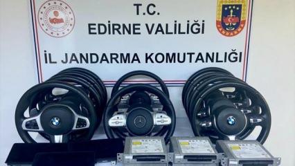 Edirne'de lüks araç parçası operasyonu
