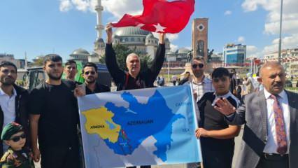 İSTAD İstanbul Taksim Meydanı'nda  Ermenistan'ı ve destekçilerini kınadı