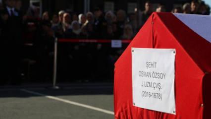 Şehit uzman çavuş Osman Özsoy'un cenazesi memleketine uğurlandı