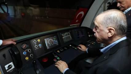 Başkan Erdoğan vatman koltuğunda! Pendik-Sabiha Gökçen metrosunu kullandı