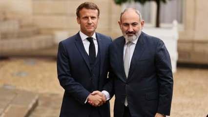 Fransa Cumhurbaşkanı Macron, Ermenistan Başbakanı Paşinyan'la Paris'te bir araya geldi