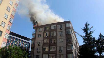Şişli'de 6 katlı apartmanda yangın paniği
