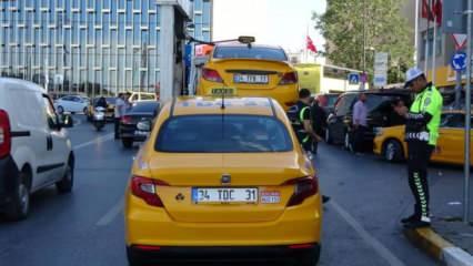 Taksim’de ticari taksilere ceza yağdı