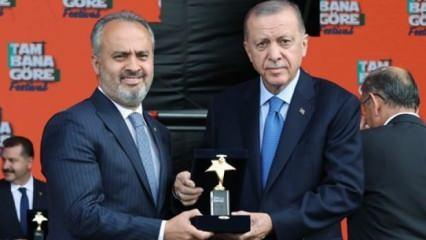 Bursa’ya ‘burs’ ödülünü Cumhurbaşkanı Erdoğan verdi 