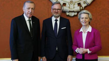 Cumhurbaşkanı Erdoğan'dan Prag'da yoğun diplomasi