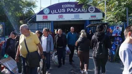 Edirne'ye Bulgar akını! Binlerce euro bozduruyorlar