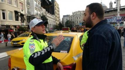 Ceza yiyen taksiciden polise küstah tepki: "Bazen size yapılanları hak ediyorsunuz"