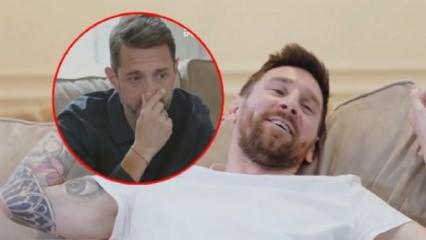 Röportaj sırasında gözyaşlarını tutamadı! Messi ne yapacağını şaşırdı